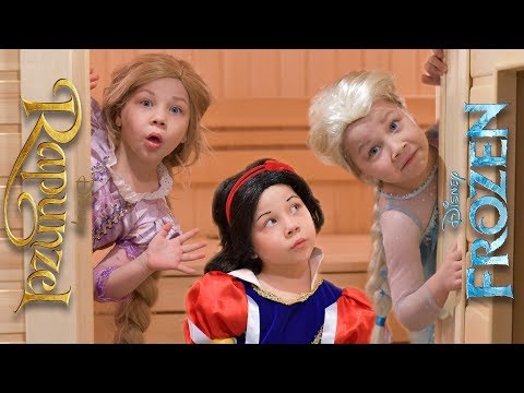 Принцессы Диснея В Сауне ☁️👑, в реальной жизни. Рапунцель и Эльза заморозили Белоснежку?!