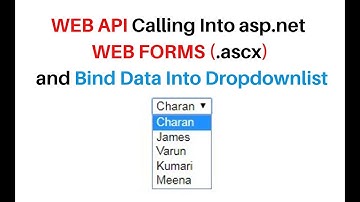 Calling WEB API From asp.net Web Forms Data Into Dropdownlist c#4.6