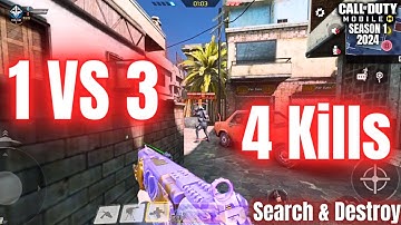 KRM-262 - 1 VS 3 and 4 Kills in Search & Destroy CODM Gameplay #codmobile #codm #codmobilegameplay