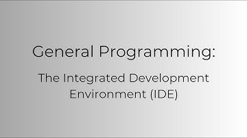 The Integrated Developer Environment (IDE)