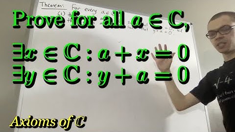 Proof that every complex number has a left and right additive inverse (ILIEKMATHPHYSICS)
