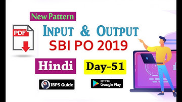 Input and Output - New Pattern | SBI PO 2019 - Reasoning Ability in Hindi | (Day -51)