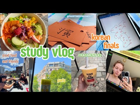 paris study vlog | finals week in korean studies & quiet chaos