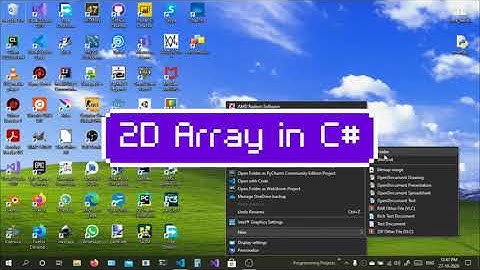 2D Array in C# | 4K