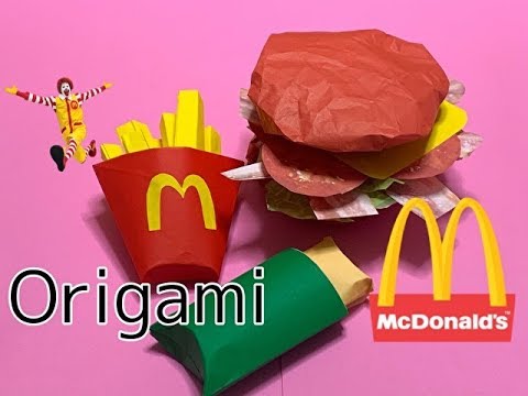 Origami 折り紙で作ったマクドナルド Youtube