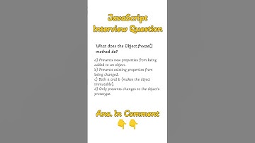 JavaScript Lockdown: Object.freeze() in 30s.
