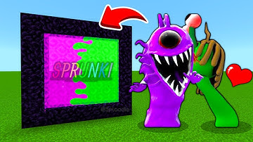 How To Make A Portal To The DURPLE x VINERIA Horror SPRUNKI Dimension in Minecraft PE