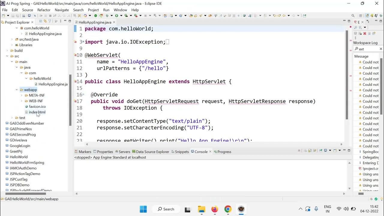 Creating and Configuring Google App Engine Project in Eclipse - YouTube