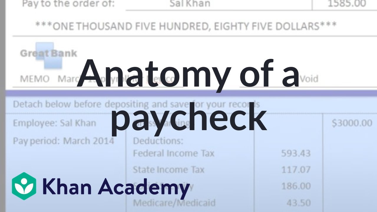 Anatomy of a paycheck In Reading A Pay Stub Worksheet