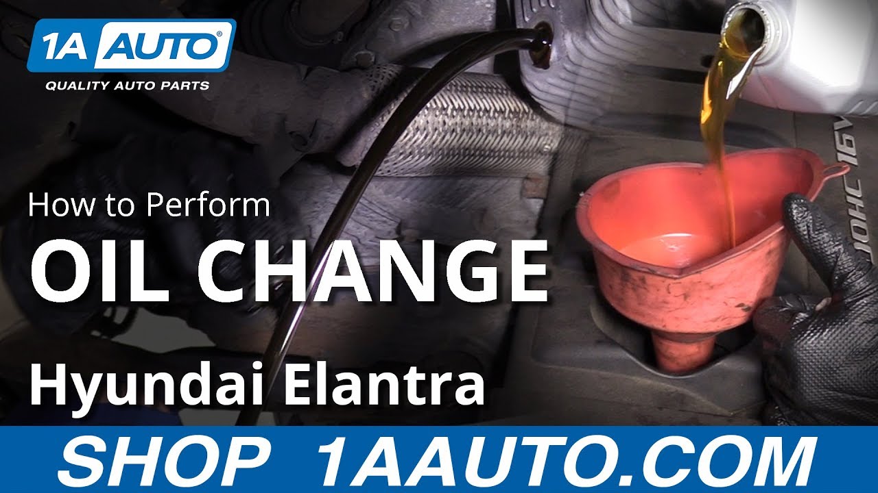 How to Perform Oil Change 0710 Hyundai Elantra YouTube