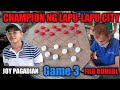 Dama Champion ng Lapu-lapu City Felo Bungol binigyan ng Tabla Partida Vs Joy Pagadian GAME 3