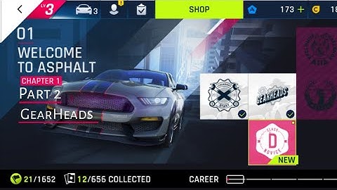 Asphalt 9 : Legends | Part 2 Android/iOS Gameplay | Chapter 1 : Welcome to Asphalt  | Gear Heads