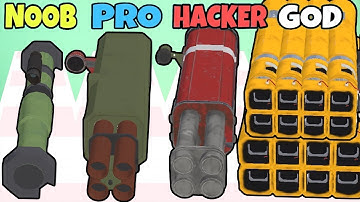 Rockets Stack Gameplay Level Up Weapon NOOB vs PRO vs HACKER
