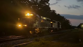GP40 Lite move on FEC 141   GP40s trailing on FEC 107 and 206, Ormond(7/28/26)