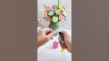 Làm hoa Cúc Dopamine 🌼 từ kẽm nhung – Xinh tươi rực rỡ #diy #handmade #craft