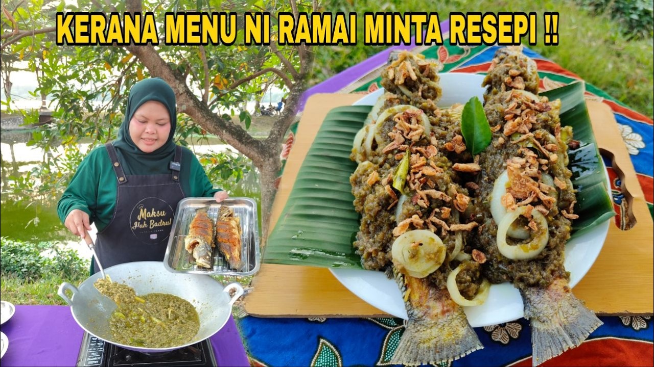 MENU KAMPUNG POWER,IKAN GORENG SAMBAL HIJAU MENYENGAT❗