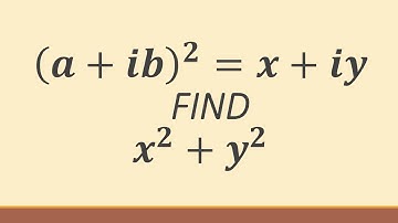 (a+ib)^2=x+iy | Maths 2A Complex Numbers Question 19 #complexnumbers #maths2a