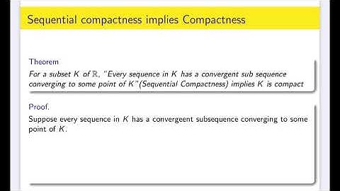 Sequential Compactness implies compactness