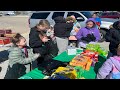 Girl Scouts sell cookies in Grand Island