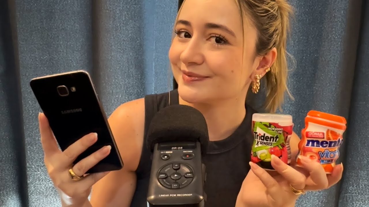 ASMR: RESPONDENDO PERGUNTAS MASCANDO CHICLETE