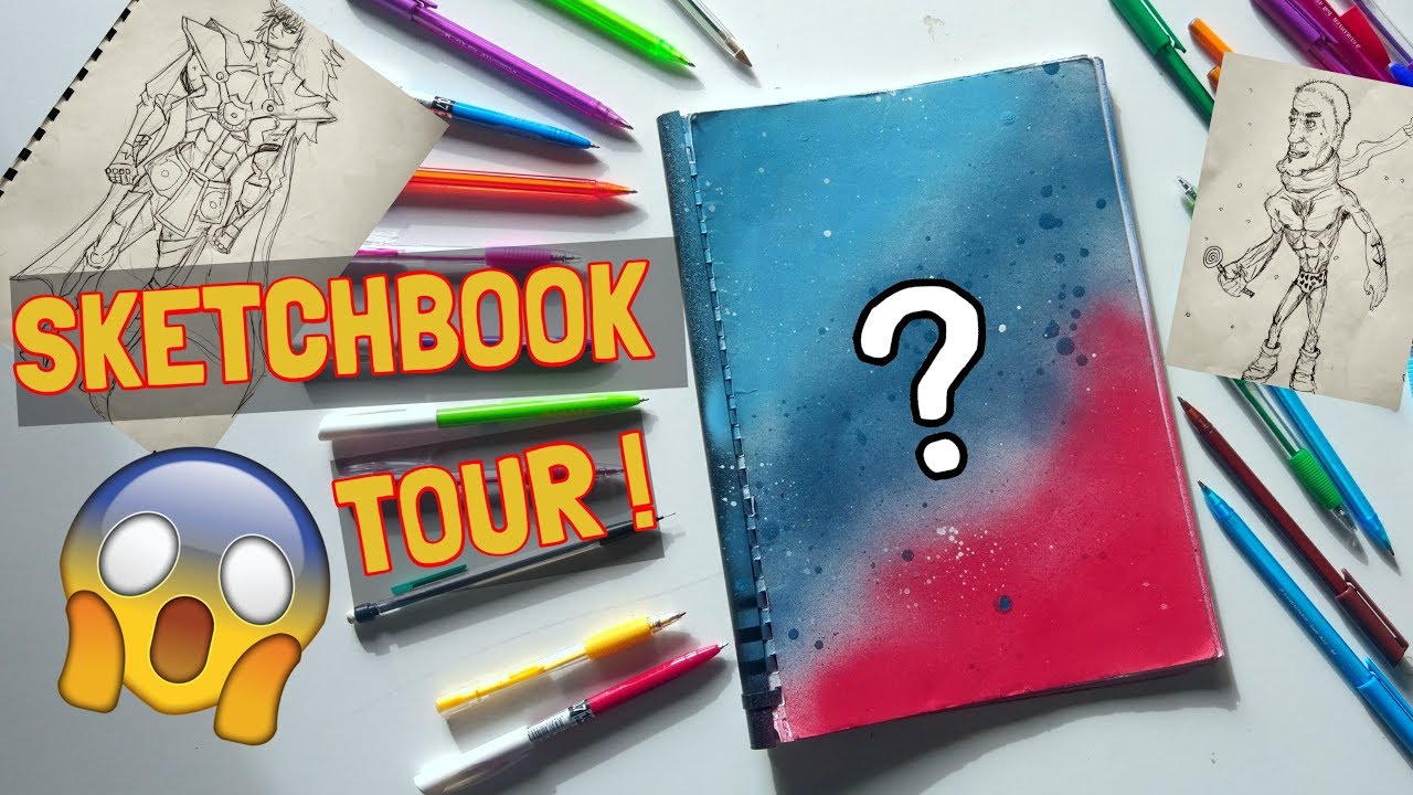 MY OLD SKETCHBOOK TOUR ! (embarrassing) - YouTube