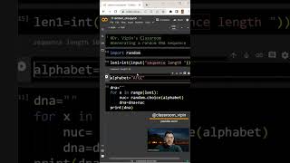 Generating  a  random DNA Sequence #drvipinsclassroom