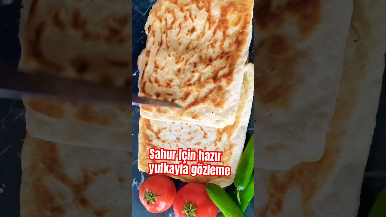 Sahur için kahvaltı için hazır yufkayla kolay peynirli gözleme tarifi#gözleme Sahur için kahvaltı için hazır yufkayla kolay peynirli gözleme tarifi#gözleme