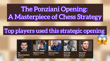 Ponziani Opening: Unleashing the Jaenisch Counterattack#youtube
