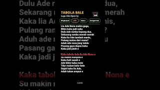 LIRIK LAGU TABOLA BALE #liriklagu #music #viral #fyp #shorts