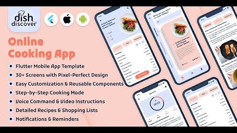 dish-discover - Online Cooking Mobile App Template - Flutter - Android/iOS UI Kit