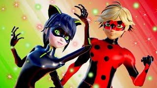 [Miraculous Ladybug] Lady Noir x Mr Bug (DUET transformation)