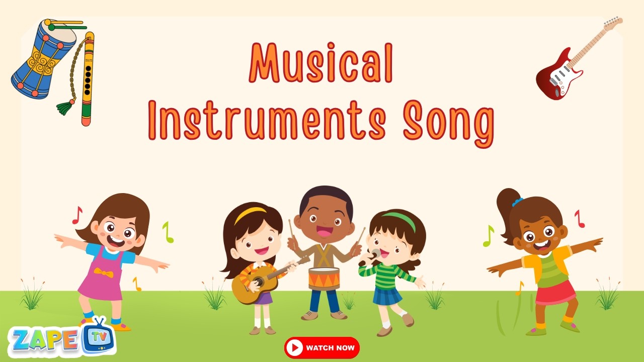 Musical Instruments Song for Kids | Fun Learning Music Song 🎹🎸🥁 | Zape TV