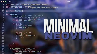 : visually minimal neovim setup