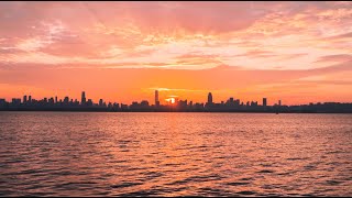 Live Wallpaper – Sunset Over a Quiet City The Sound of the Ocean screenshot 2