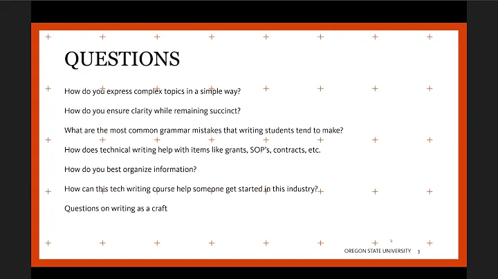 Technical writing webinar