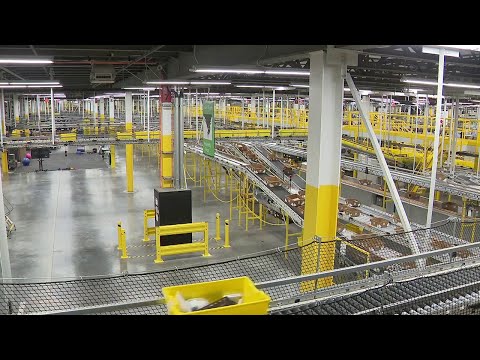 Local Amazon fulfillment facility at full-speed on Cyber Monday