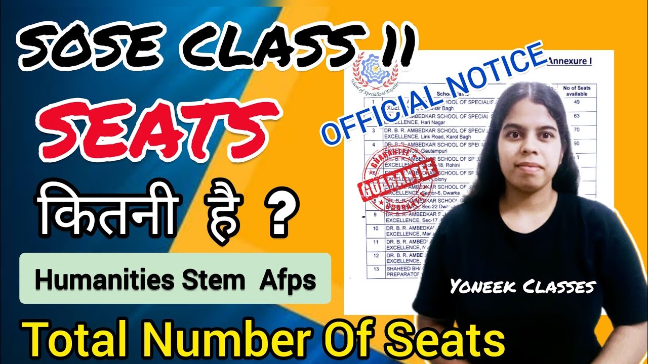 CLASS 11 SOSE 2023 24 Total Number Of Seats In Sose Class 11 For Stem class-11-sose-2023-24-total-number-of-seats-in-sose-class-11-for-stem