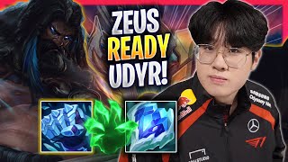 ZEUS IS READY TO PLAY UDYR!  T1 Zeus Plays Udyr TOP vs Gnar! | Season 2024