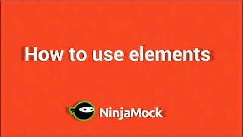 How to make wireframes using elements in NinjaMock