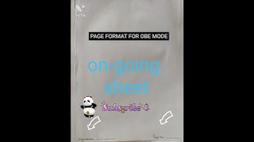 PAGE FORMAT FOR OBE MODE EXAM