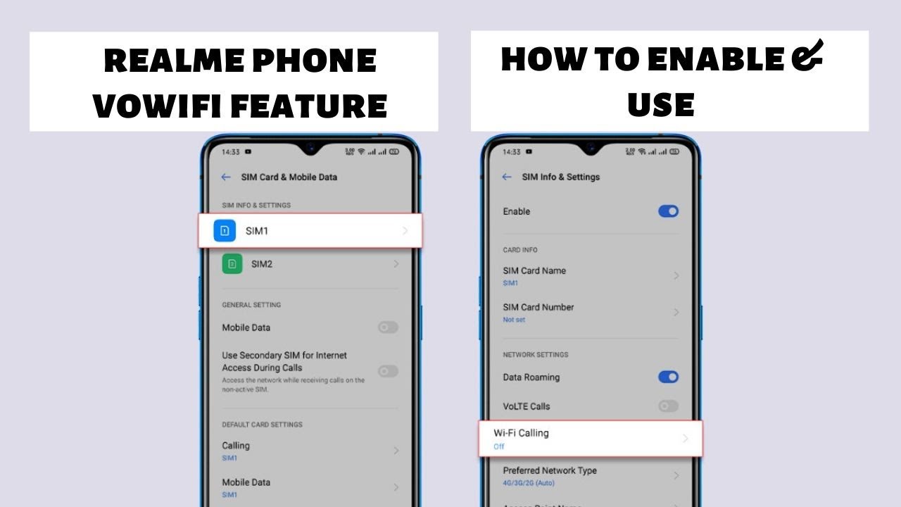How to Enable VoWIFI in Realme Phones WiFi Calling Feature Realme 2