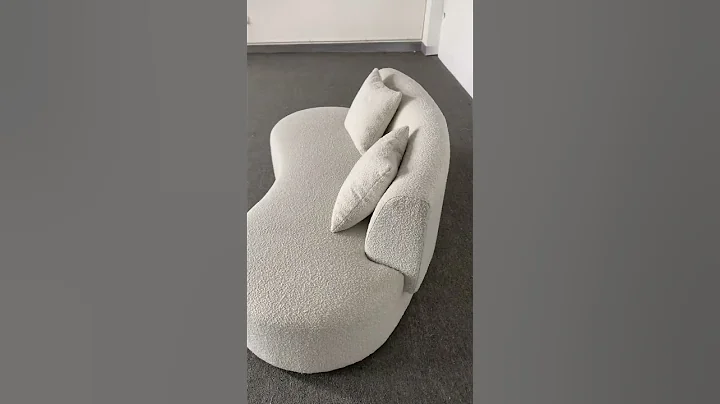 Custom Alva Boucle Shaped Sofa Curved Upholstery Sofa | CASA SPACE Factory Shoot