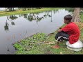 Best Hook Fishing Video 2022 | Little Boy Hunting Big Fish With Hook Beautiful  Nature