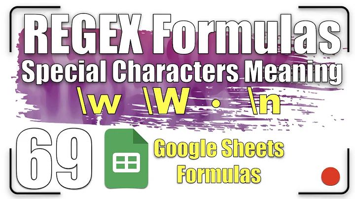 Special Characters Meaning - Part One | REGEX Formulas 69