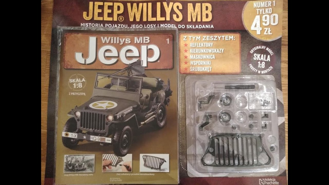 JEEP WILLYS MB 18 Kolekcja Hachette Model do składania Nr