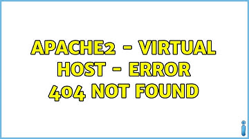 Ubuntu: Apache2 - Virtual Host - Error 404 Not Found
