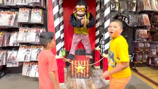 Troy and Izaak Halloween Costume Shopping and Playtime Fun in the Store TBTFUNTV