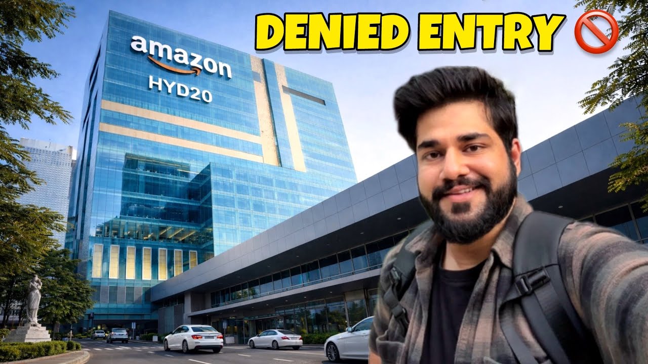 INSIDE Amazon’s NEW Hyderabad Office | But SECURITY Stopped Me😳| Sagar Tumkur