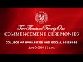 Montclair State University 2021 Commencement Ceremonies: College of Humanities and Social Sciences