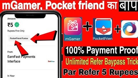 mGamer Pocket friend apps ka baap app | offerpe app unlimited Refer trick | New Earning app offerpe